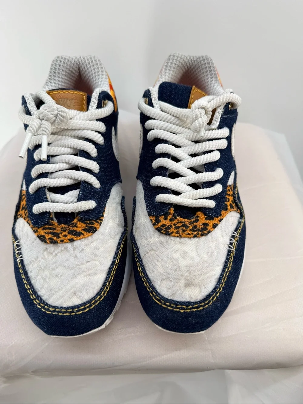 Air Max 1 Premium Denim Leopard Size 9M